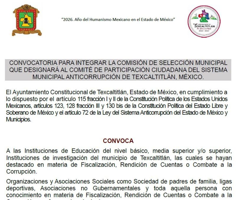 Convocatoria de la Comisión de Selección Municipal